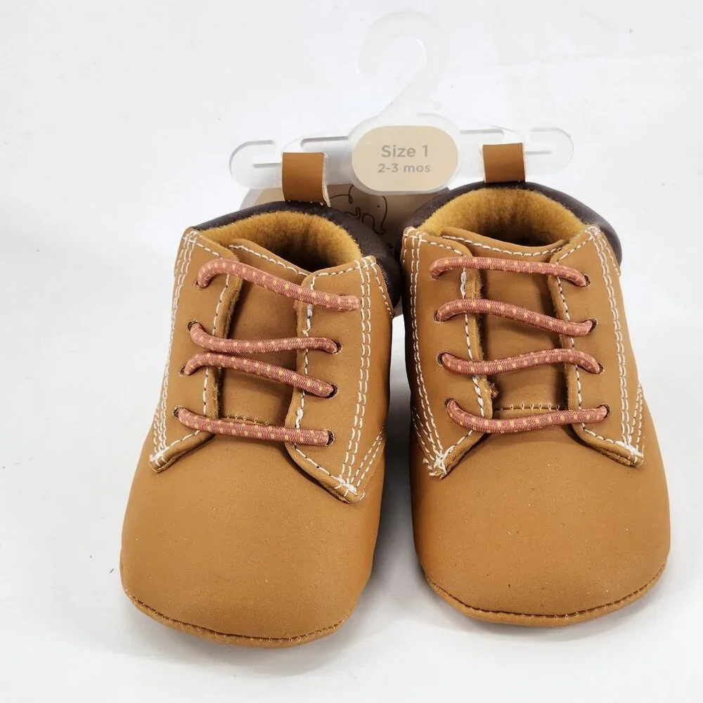 First Impressions Infant Shoes Size 1 Crawling Stage Construction Boot Soft Sole